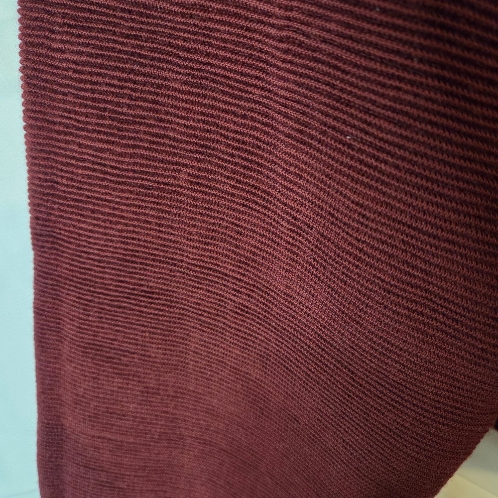 Talbots Women's Deep Red Button-Front Cropped Ribbed Cardigan Size XL - Picture 5 of 13